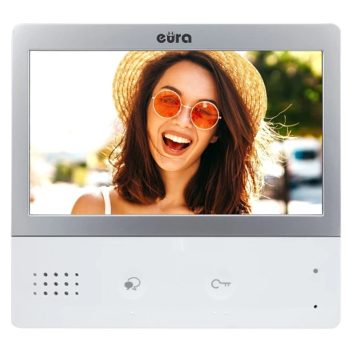 Monitor EURA PRO IP VIP-01A5 - ekran 7", biały, głośnomówiący, dotykowy