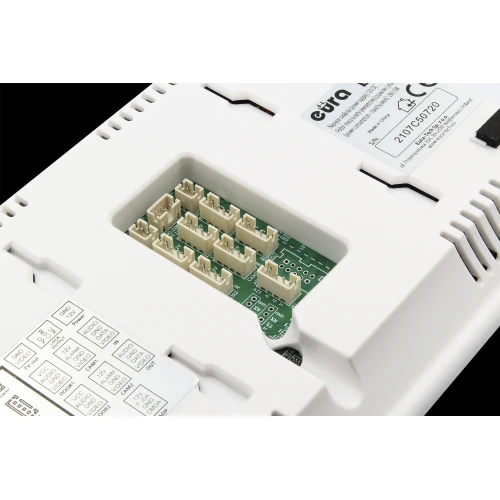 Monitor EURA VDA-09C5 - biały, dotykowy, LCD 7'', FHD, pamięć obrazów, SD 128GB, rozbudowa do 6 monitorów