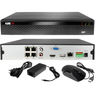 Monitoring Rejestrator IP sieciowy KEEYO LV-NVR9418S-4P P2P