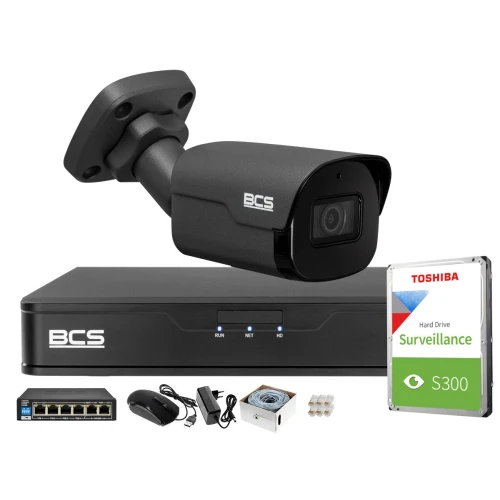 Zestaw do monitoringu z kamerą tubową 2 Mpx BCS-P-TIP22FSR4-Ai1-G i akcesoriami