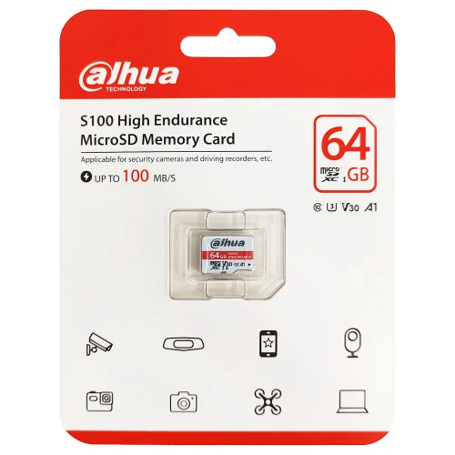 Karta pamięciI TF-S100/64GB microSD UHS-I DAHUA