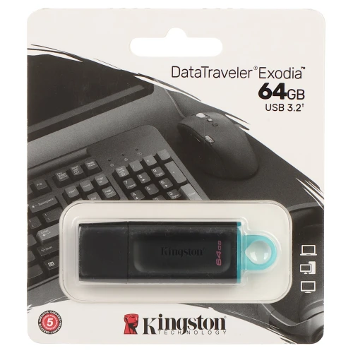 Pendrive FD-64/DTX-KINGSTON 64GB USB 3.2 Gen 1