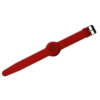 Opaska silikonowa WB-01RD RFID 125KHZ, czerwona, zapinana