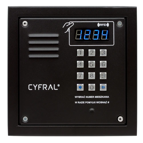 Panel cyfrowy CYFRAL PC-2000R czarny z czytnikiem RFiD