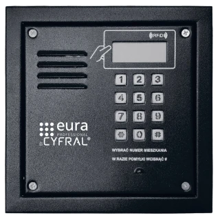 Panel cyfrowy CYFRAL PC-2000RE czarny z czytnikiem RFiD i elektroniką 