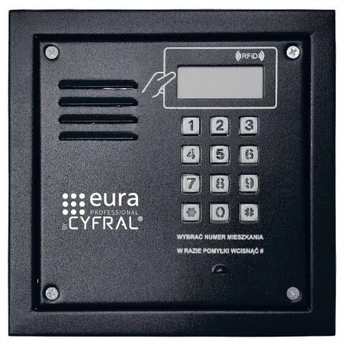 Panel cyfrowy CYFRAL PC-2000RE czarny z czytnikiem RFiD i elektroniką 