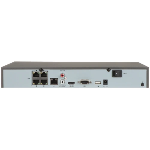 Rejestrator IP DS-7604NI-K1/4P(C) 4 kanały + 4-portowy SWITCH POE Hikvision