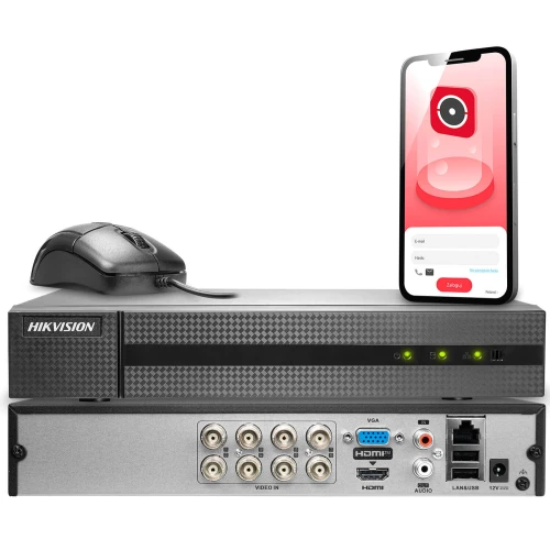 Rejestrator cyfrowy hybrydowy do monitoringu firmy, sklepu HWD-6108MH-G3 Hikvision Hiwatch