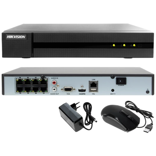Zestaw do monitoringu IP Hikvision 2MPx IR 30m HWN-4108MH-8P 8x HWI-T221H