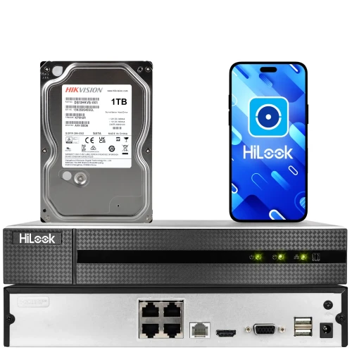 Zestaw do Monitoringu 4x PTZ-N4MP-P 4Mpx, IR30 HiLook by Hikvision