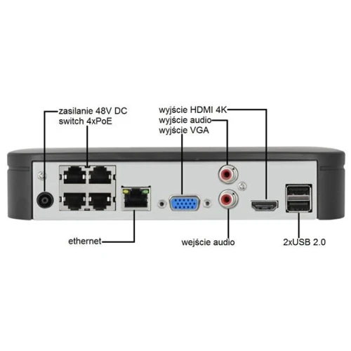 Rejestrator sieciowy IP BCS-NVR04015ME-P-II