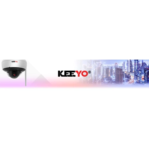 Sieciowa kamera kopułowa IP bezprzewodowa wifi Keeyo 4 MPx IR 30m