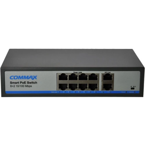 Switch 10-portowy CIOT-H8L2 COMMAX IP 8 POE 2 UPLINK