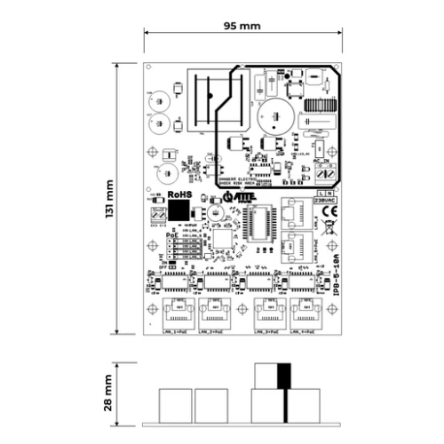 Switch PoE 6 portowy ATTE ze zintegrowanym zasilaczem