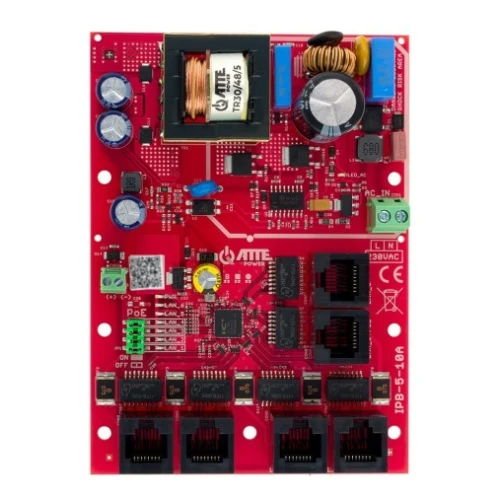 Switch PoE 6 portowy ATTE ze zintegrowanym zasilaczem