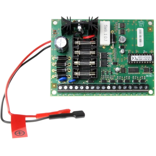 System alarmowy małego sklepu Płyta główna CA-4 VP Manipulator CA-4 VKLED 4x Czujka SLIM-PIR Sygnalizator zewnętrzny