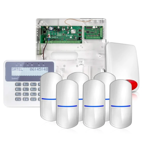 System alarmowy Satel Perfecta 16, 6x Czujka, LCD, Sygnalizator SP-4001 R, akcesoria