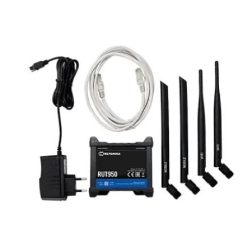 Teltonika RUT950 | Router 4G LTE | Wersja Global, Cat.4, WiFi, Dual Sim, 1x WAN, 3X LAN, RUT950 V022C0