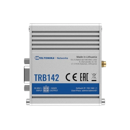Teltonika TRB142 | Gateway, brama IoT | LTE Cat 1, RS232, Zdalne zarządzanie