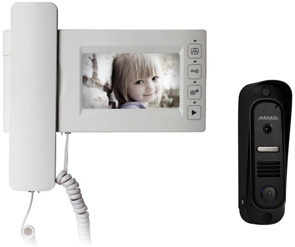 Zestaw: Wideodomofon 4,3" głośnomówiący z pamięcią i kamerą Pin-hole Abaxo MC-430CM