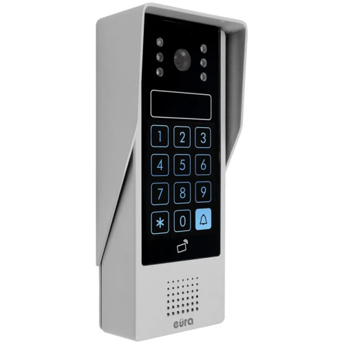 Wideodomofon IP EURA VDP-90A3 DELTA biały 7'' WiFi otwieranie 2 wejść szyfrator czytnik zbliżeniowy