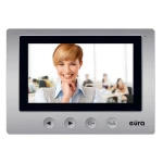 Wideodomofon EURA VDP-33A3 LUNA ekran 7, obsługa 2 wejść, pamięć obrazów, czytnik kluczy zbliżeniowych