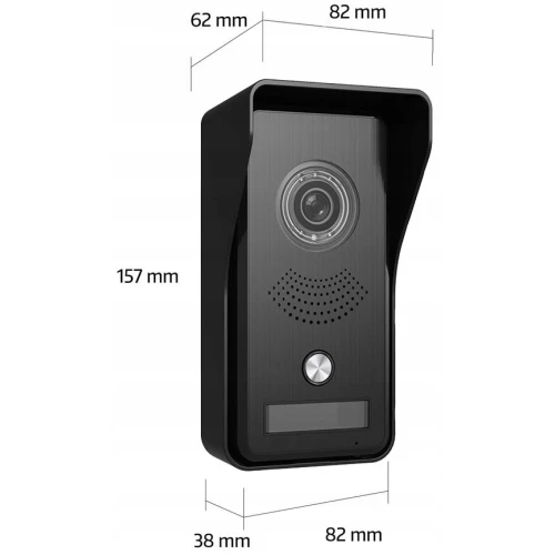 Wideodomofon EURA VDP-42A3 GAMMA czarny 7'' WiFi otwieranie 2 wejść czytnik zbliżeniowy