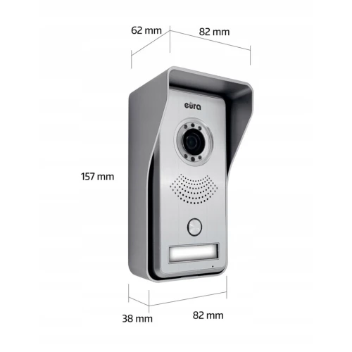 Wideodomofon EURA VDP-42A3 GAMMA Silver biały 7'' WiFi otwieranie 2 wejść czytnik zbliżeniowy