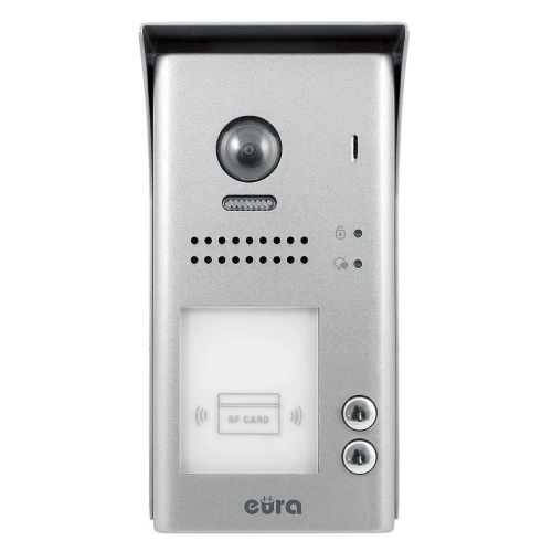 Wideodomofon EURA VDP-72A5/N 2EASY, dwurodzinny, 2x LCD 4,3", 2-żyłowy, Natynkowy, Czytnik