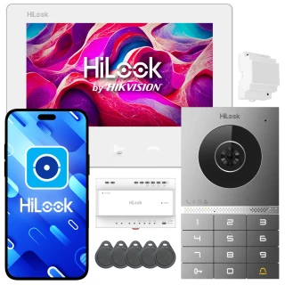 Wideodomofon HD-VIS-02-K(W), 2-żyłowy, IP, WiFi, Aplikacja HiLook by Hikvision