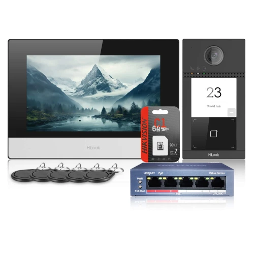 Wideodomofon HiLook by Hikvision IP-VIS-Pro + karta 64GB