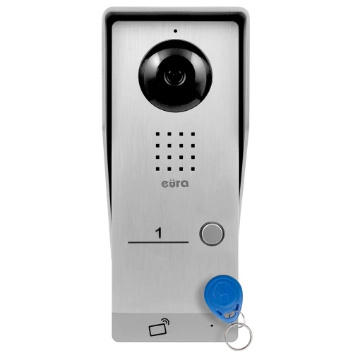 Wideodomofon videodomofon EURA Omega VDP-56A3 biały monitor 7'' WiFi otwieranie 2 wejść czytnik zbliżeniowy
