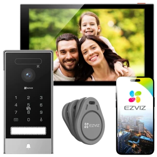 Wideodomofon WiFi EZVIZ HP7 PRO 4K,Weryfikacja twarzy, Zdalne otwieranie, Detekcja ruchu