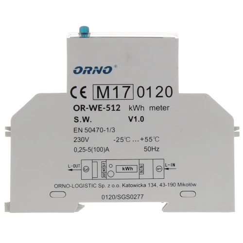 Licznik energii elektrycznej OR-WE-512 jednofazowy ORNO