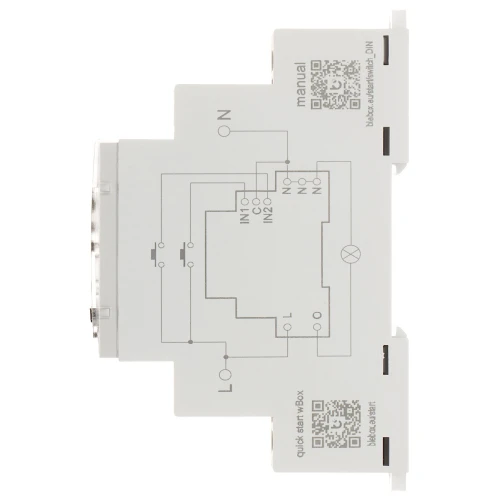 Inteligentny przełącznik SWITCHBOX-DIN/BLEBOX Wi-Fi, 230V AC