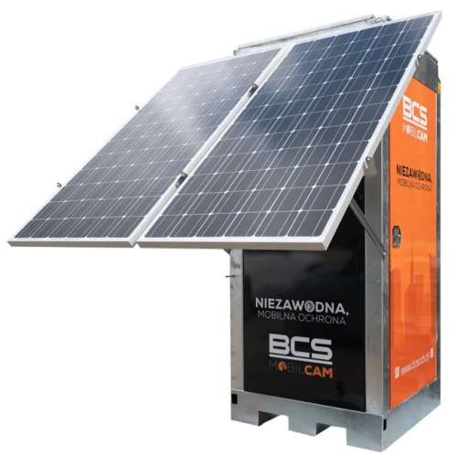 Wieża monitoringu BCS MOBILCAM BCS-PS2X305W panelami słonecznymi