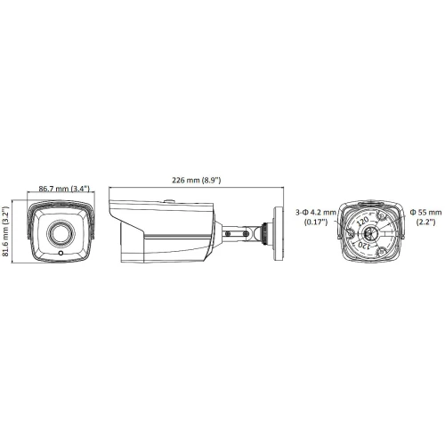 Kamera AHD, HD-CVI, HD-TVI, PAL DS-2CE16H0T-IT3F 2.8MM 5 Mpx Hikvision