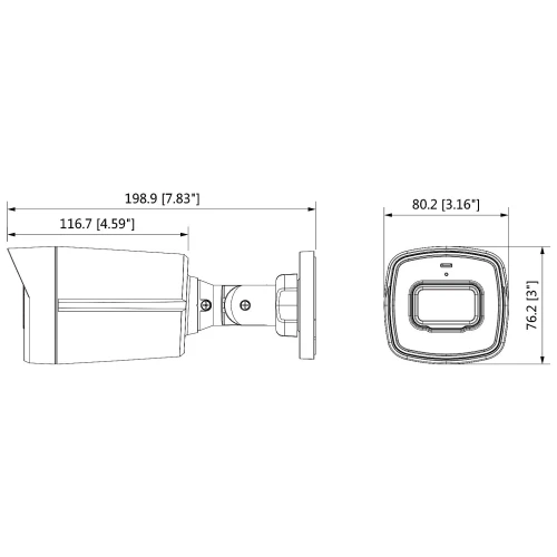 Kamera tubowa HAC-HFW1500TL-A-0360B-S2 Dahua, 4w1, 5 Mpx, mikrofon, biała,