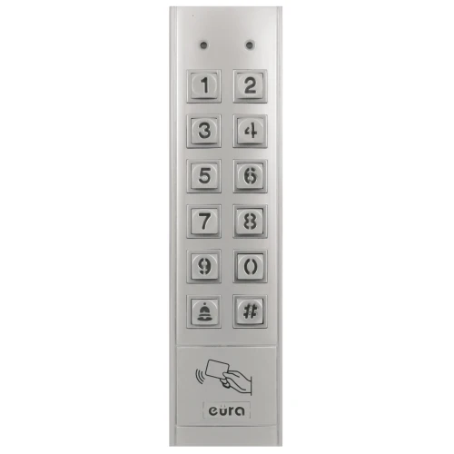 Zamek szyfrowy EURA AC-14A1 - 1 wyjście, karta zbliżeniowa, natynk, przycisk dzwonka