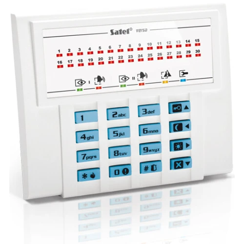 Zestaw alarmowy: Płyta główna VERSA 15, Manipulator VERSA-LED-GR, 12x Czujka wewnętrzne Bingo , Sygnalizator SPL-5010 R , Akcesoria