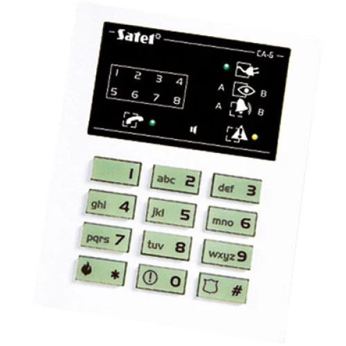  Zestaw alarmowy: Płyta główna CA-6 P,Manipulator CA-6 KLED-S, 5x Czujka wewnętrzne Bingo , Sygnalizator SPL-5010 R , Akcesoria