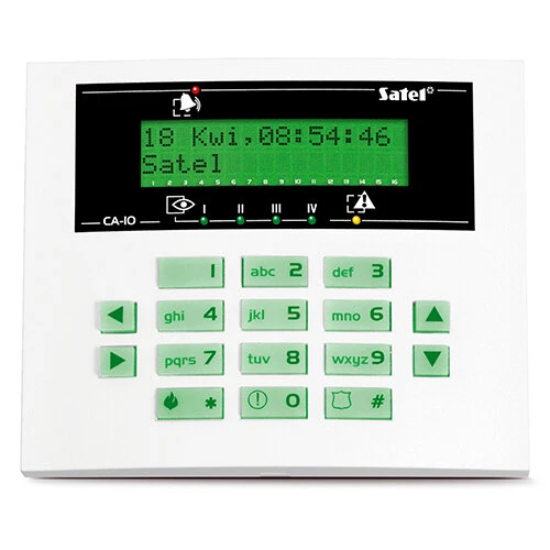 Zestaw alarmowy: Płyta główna CA-10 P,Manipulator CA-10 KLED-S, 10x Czujka wewnętrzne Amber, Sygnalizator SPL-5010 R, Akcesoria