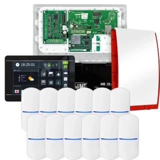 Zestaw alarmowy SATEL INTEGRA 32, 12x czujka , sygnalizator, czarny manipulator INT-TSI-B, komunikacja LTE