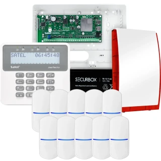 Zestaw alarmowy SATEL PERFECTA 32 LTE, 10x czujka PET, sygnalizator, manipulator