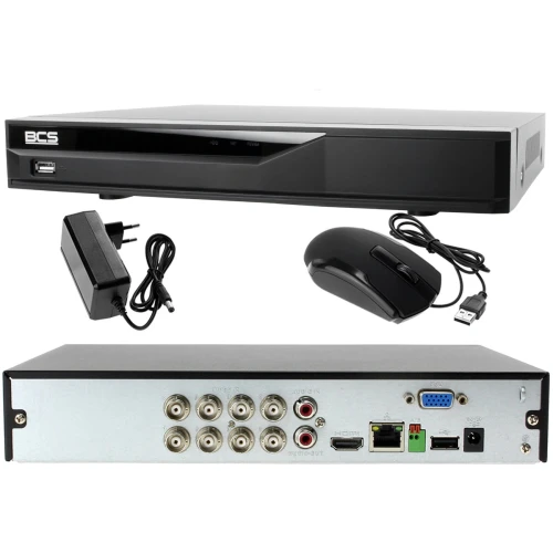 Monitoring po skrętce Full HD BCS Basic Full HD 2MPx 1TB H265  4 x BCS-B-MT22800 2.8mm IR 30m Rejestrator 8 kanałowy