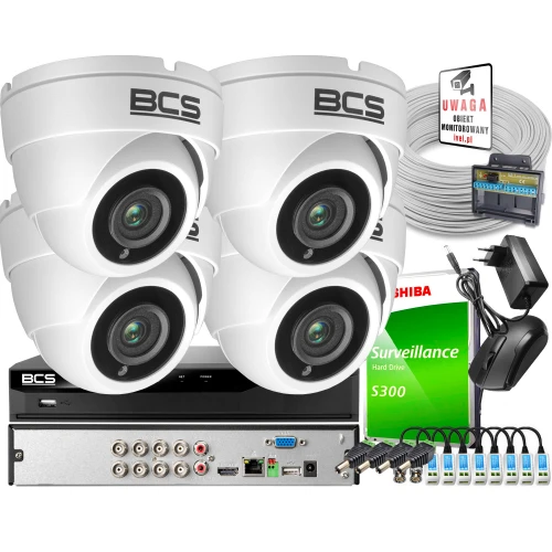 Zestaw do monitoringu BCS-XVR0801 4x Kamera BCS-DMQ4203IR3-B Dysk 1TB