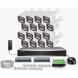 Zestaw do monitoringu Hikvision 16x DS-2CD1047G3H-LIUF,  2.8mm, 4Mpx, IR+LED 30m, WDR 120dB