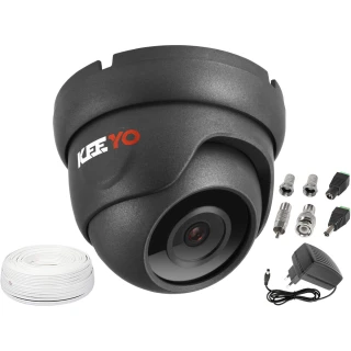 Zestaw do monitoringu kamera LV-AL25HD-II zasilacz przewód akcesoria Keeyo Podgląd TV