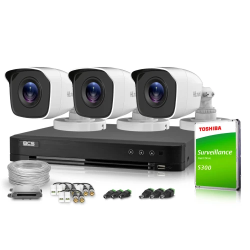 Zestaw do monitoringu po skrętce Hikvision 3 kamerowy TVICAM-B2M HiLook HD