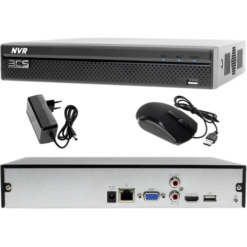 Zestaw do monitoringu: Rejestrator BCS-L-NVR1601-4KE + 8x Kamera BCS-DMIP1201IR-E-V + 1TB